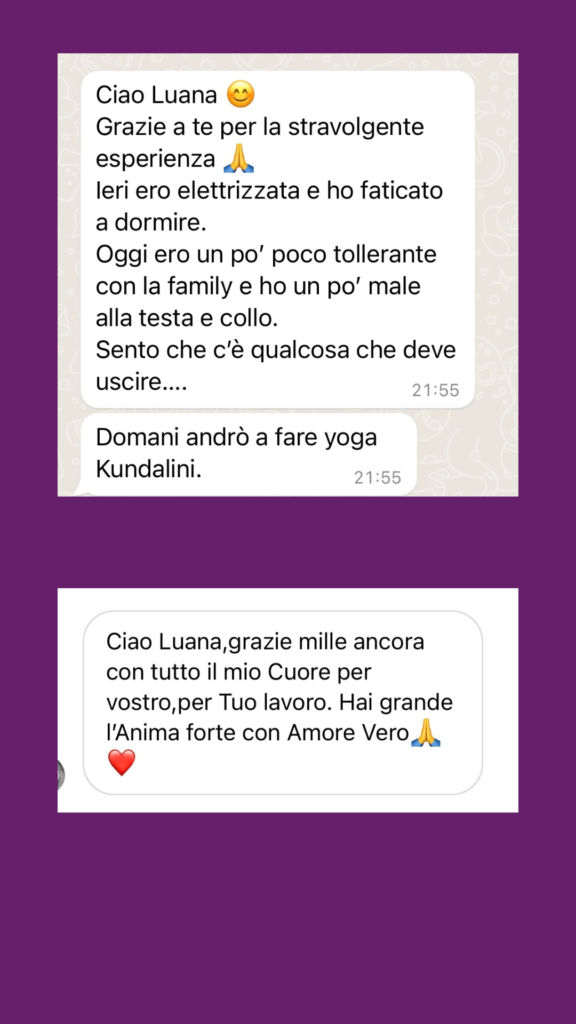 Testimonials, feedback, Andromeda ascension, kundalini activation, tantra, spiritual awakening, attivazione, risveglio spirituale, hypnosis, ipnosi regressiva, kundalini, testimonianze