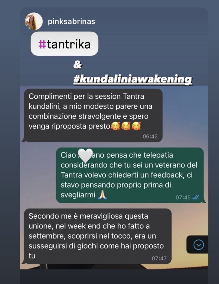 Testimonials, feedback, Andromeda ascension, kundalini activation, tantra, spiritual awakening, attivazione, risveglio spirituale, hypnosis, ipnosi regressiva, kundalini, testimonianze