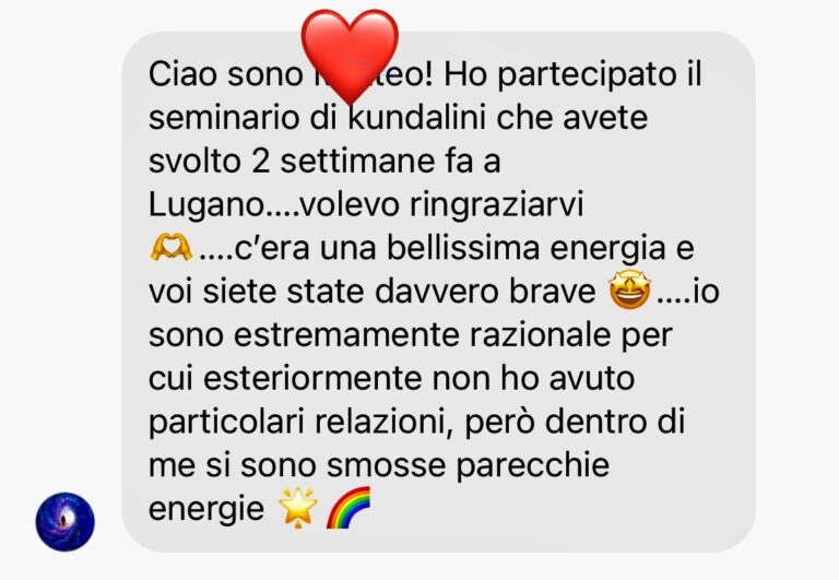 Testimonials, feedback, Andromeda ascension, kundalini activation, tantra, spiritual awakening, attivazione, risveglio spirituale, hypnosis, ipnosi regressiva, kundalini, testimonianze